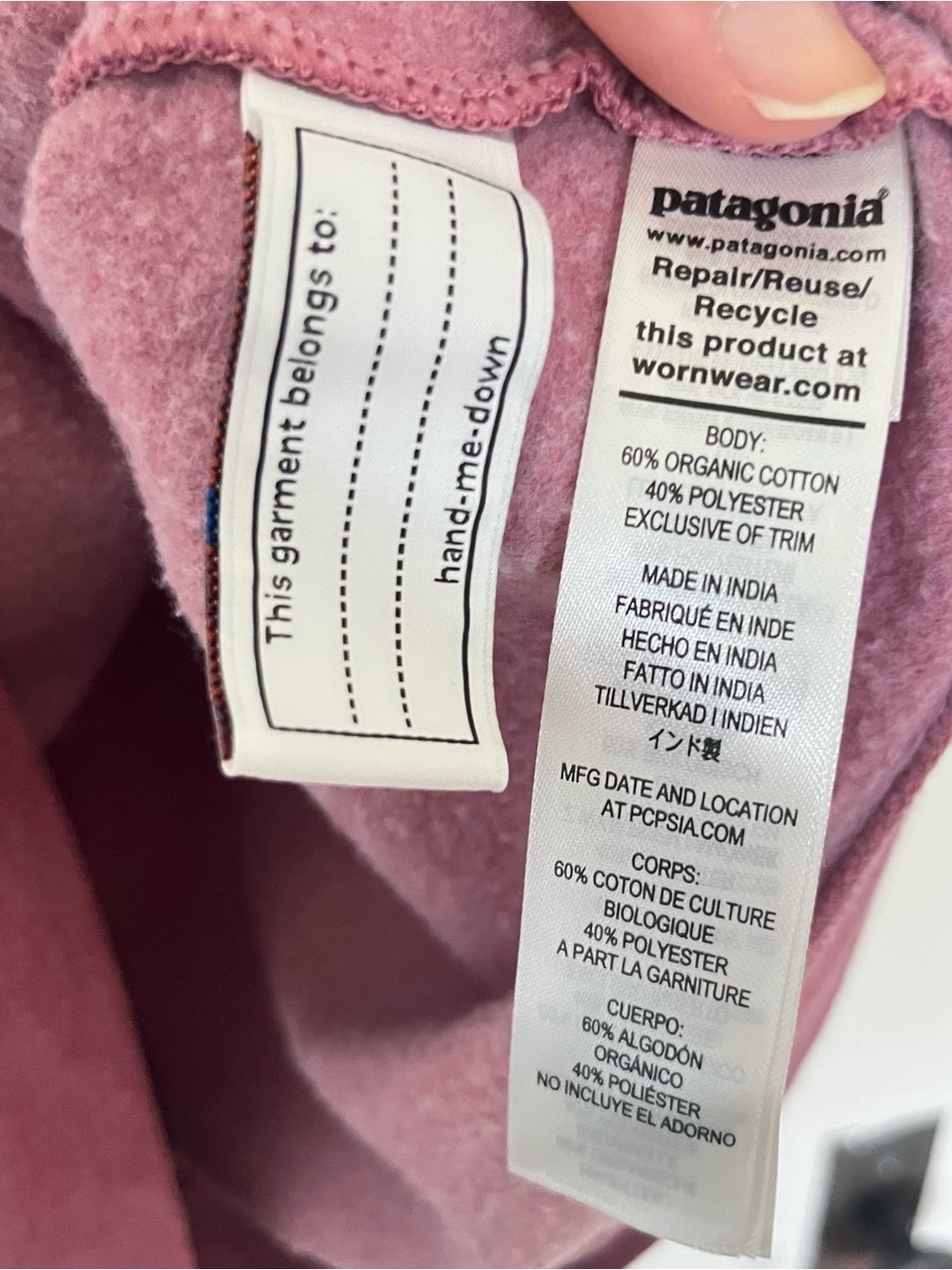 Patagonia Kids Graphic Hoodie | Pink Pullover Hoodie | Excellent Condition | L - Picture 5 of 13